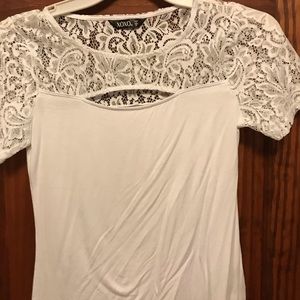 White lace shirt
